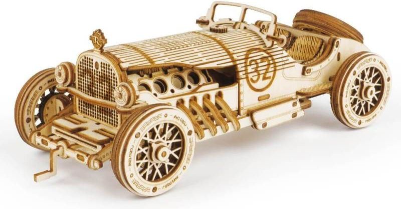 RoboTime dřevěné 3D puzzle Závodní auto - obrázek 1