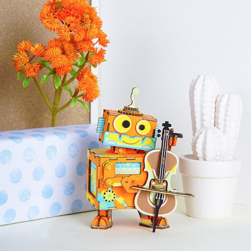 RoboTime 3D skládačka hrací skříňky Muzikální robůtek - obrázek 6