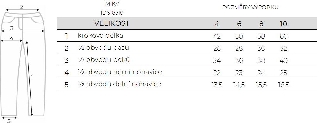 Ostyle DĚTSKÉ KALHOTY MIKI khaki/tyrkysová věk: 6 - obrázek 4
