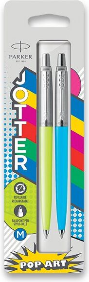 Parker Kuličková tužka Jotter Originals PopArt Duo žlutá, modrá, 2 ks 1502/1641357 - obrázek 1