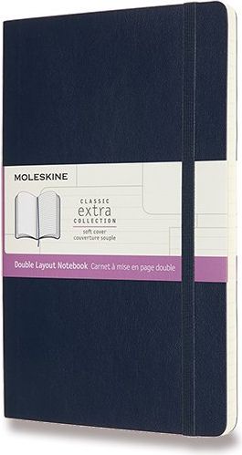 Moleskine Zápisník - měkké desky modrý A5 linkovaný čistý - obrázek 1
