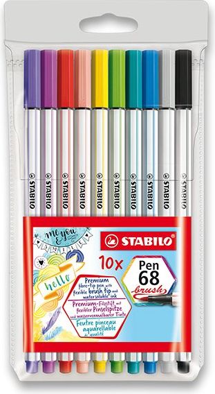 Stabilo Fix Pen 68 Brush 10 ks - obrázek 1