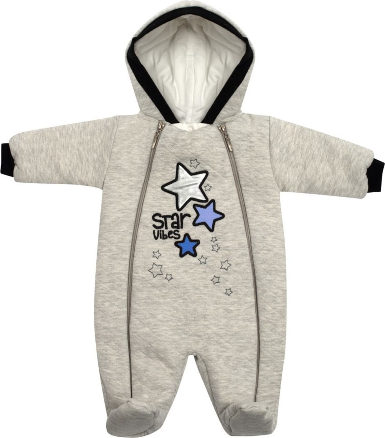 Zimní kojenecká kombinéza s kapucí Koala Star Vibes modrá - obrázek 1