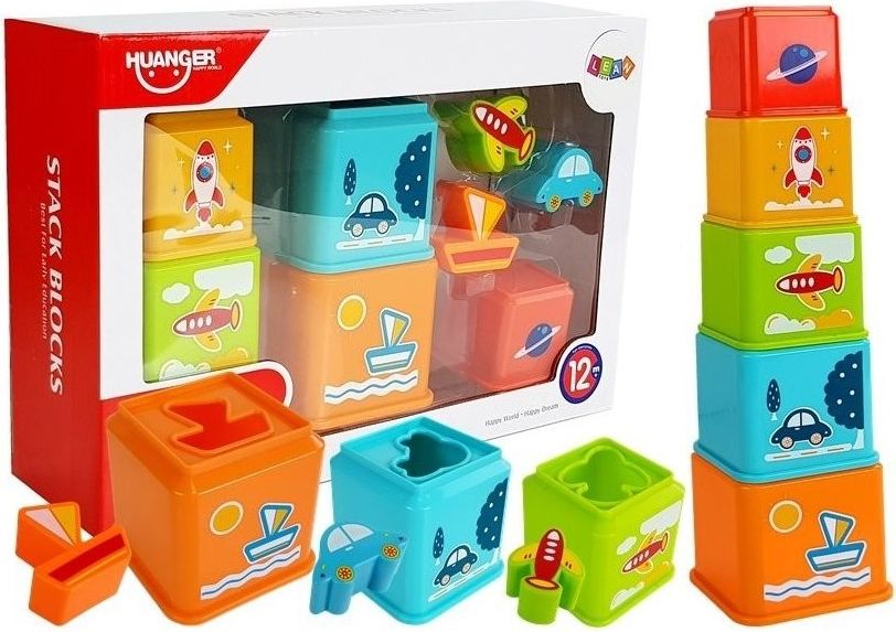 HUANGER pyramida  vkládačka 2v1 - obrázek 1