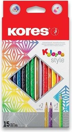 Pastelky Kores Kolores Style 15 barev - obrázek 1