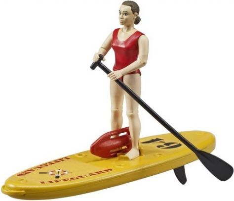BRUDER 62785 Bworld Záchranářka s paddleboardem - obrázek 1