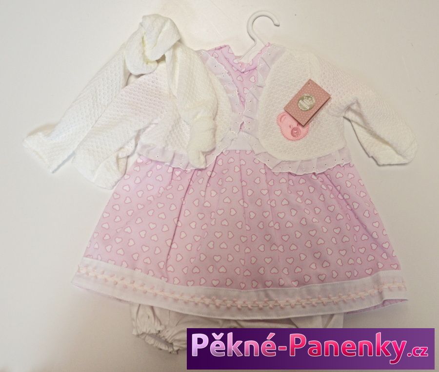 Oblečení pro panenky Berbesa® 62cm Dulzona růžovo-bílé šatičky - obrázek 1