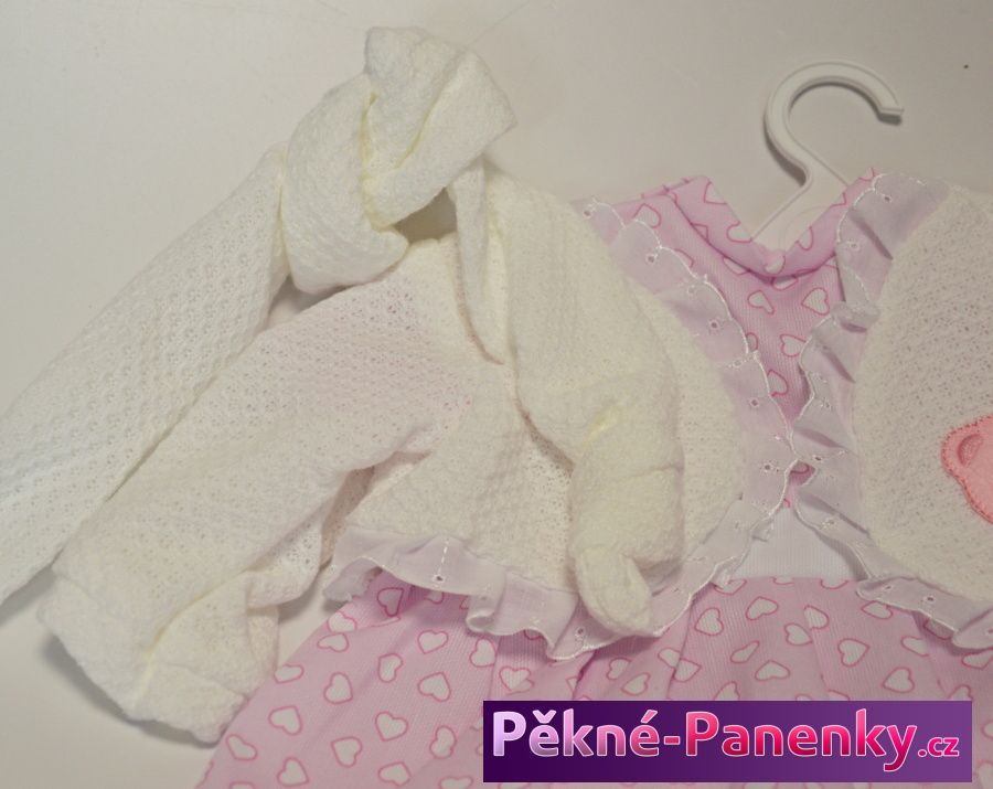 Oblečení pro panenky Berbesa® 62cm Dulzona růžovo-bílé šatičky - obrázek 2