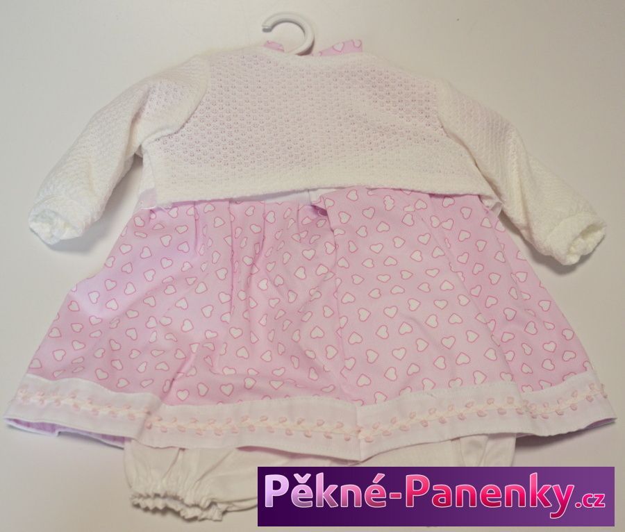 Oblečení pro panenky Berbesa® 62cm Dulzona růžovo-bílé šatičky - obrázek 4