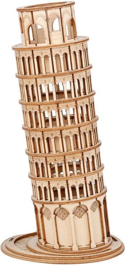 RoboTime dřevěné 3D puzzle Šikmá věž - obrázek 1