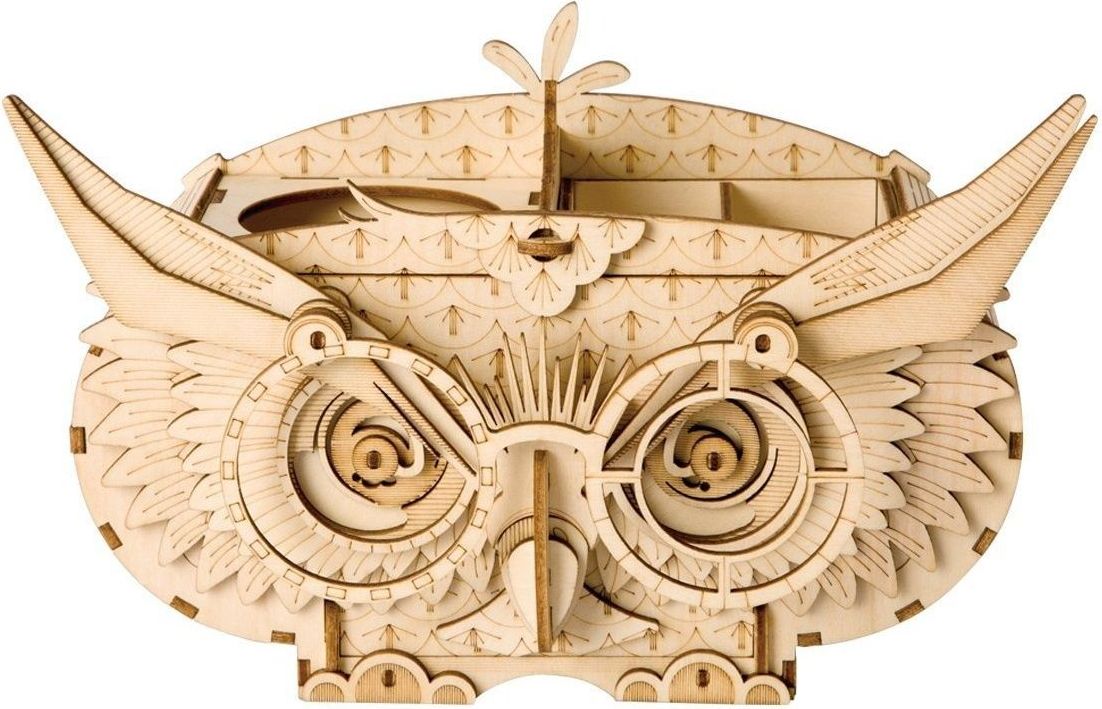 RoboTime dřevěné 3D puzzle Soví stojánek - obrázek 1