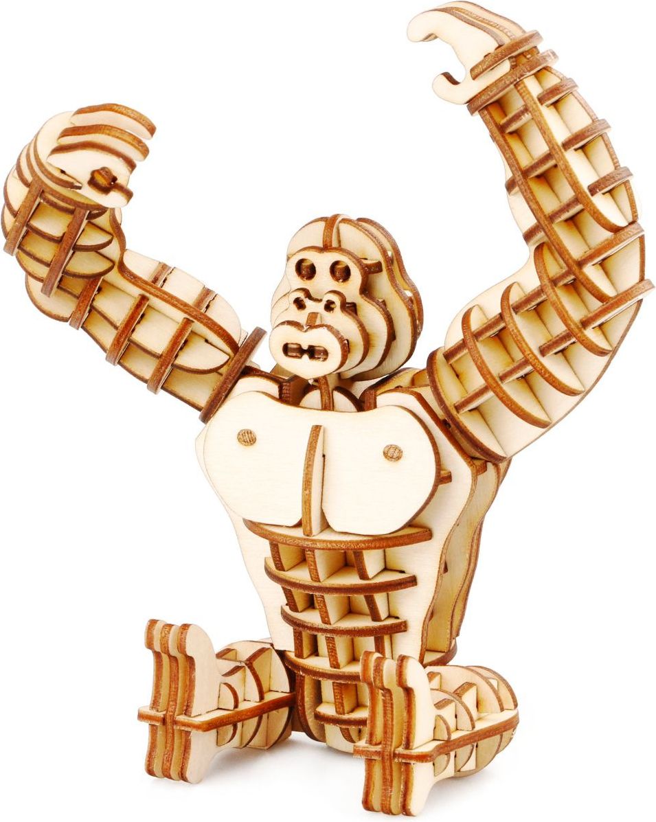 RoboTime dřevěné 3D puzzle Gorila - obrázek 1