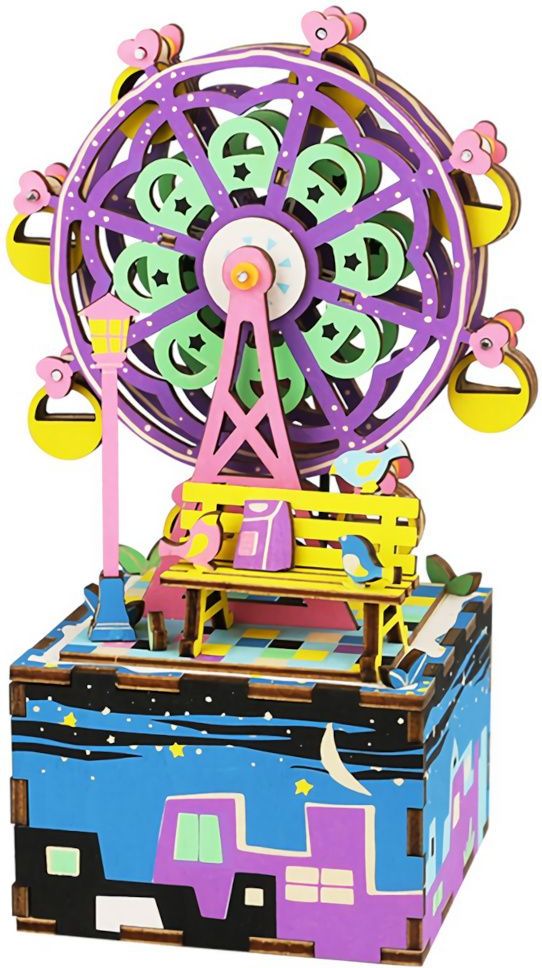 RoboTime 3D skládačka hrací skříňky Malý kolotoč - obrázek 1