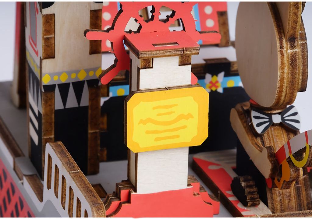 RoboTime 3D skládačka hrací skříňky Kočičí loďka - obrázek 5