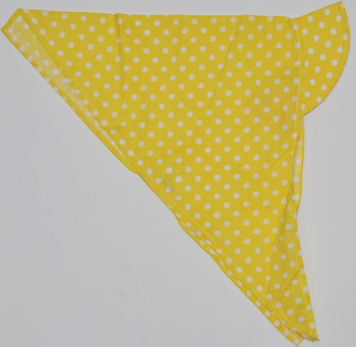 Dívčí letní čepička Elo melo šátek žlutý s puntíkem Výprodej - obrázek 1