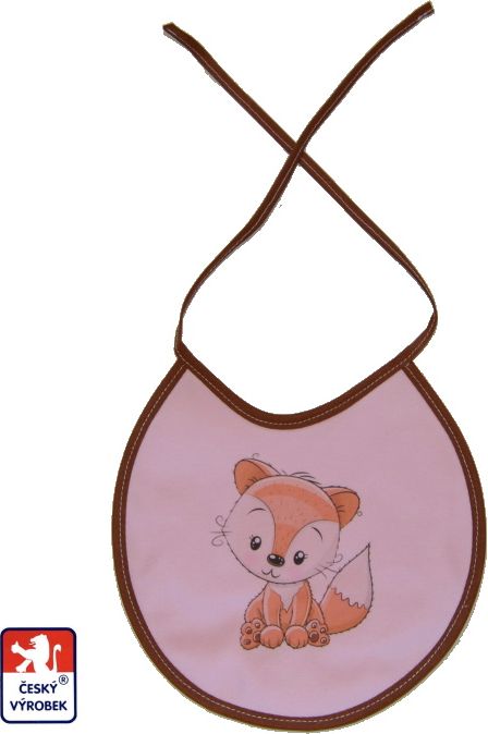 Dětský bryndák Dětský svět růžový s liškou - obrázek 1