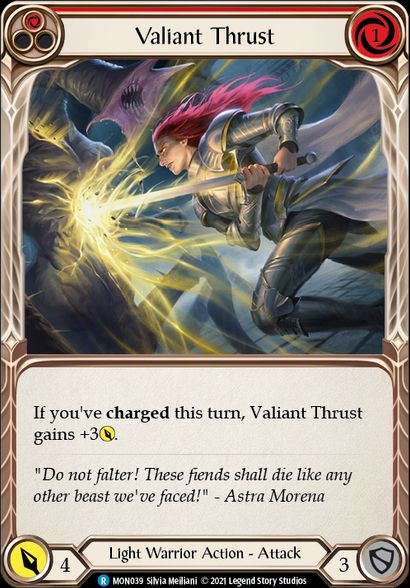 1 Valiant Thrust (Standard) / Flesh & Blood - Monarch - obrázek 1