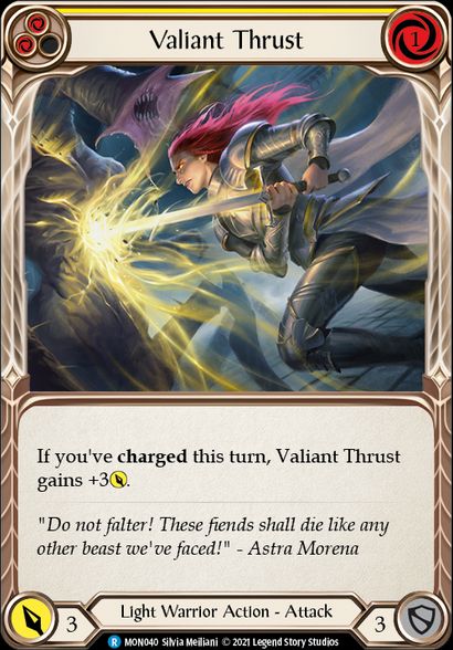 2 Valiant Thrust (Standard) / Flesh & Blood - Monarch - obrázek 1