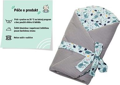 Vaflová zavinovačka Infantilo grey/mint forest - obrázek 2