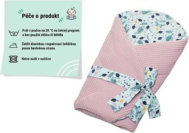 Vaflová zavinovačka Infantilo pink/mint forest - obrázek 2