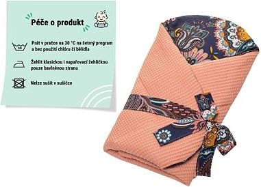 Vaflová zavinovačka Infantilo salmon/dark boho - obrázek 2