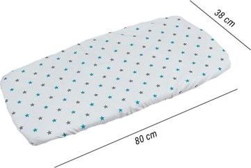 Bavlněné prostěradlo do kočárku Infantilo grey/blue stars - obrázek 2