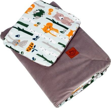 Velvet set do postýlky Infantilo brown/forest friends - obrázek 1
