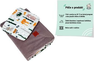 Velvet set do postýlky Infantilo brown/forest friends - obrázek 4