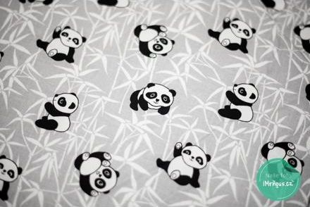 Velvet zavinovačka Infantilo grey/pandas - obrázek 5