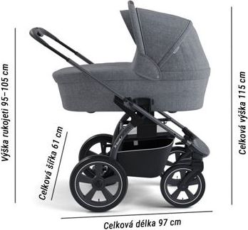 Set kočárek X-lander X-Move + isofix 2021 Azure grey - obrázek 4