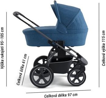 Set kočárek X-lander X-Move + isofix 2021 Petrol blue - obrázek 4