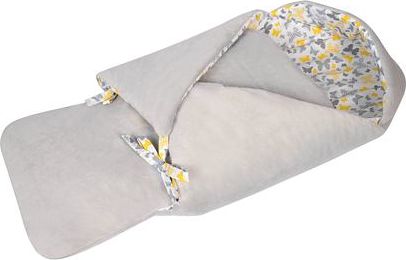 Zavinovačka s kapucí do autosedačky Tesoro - grey/butterflies - obrázek 1