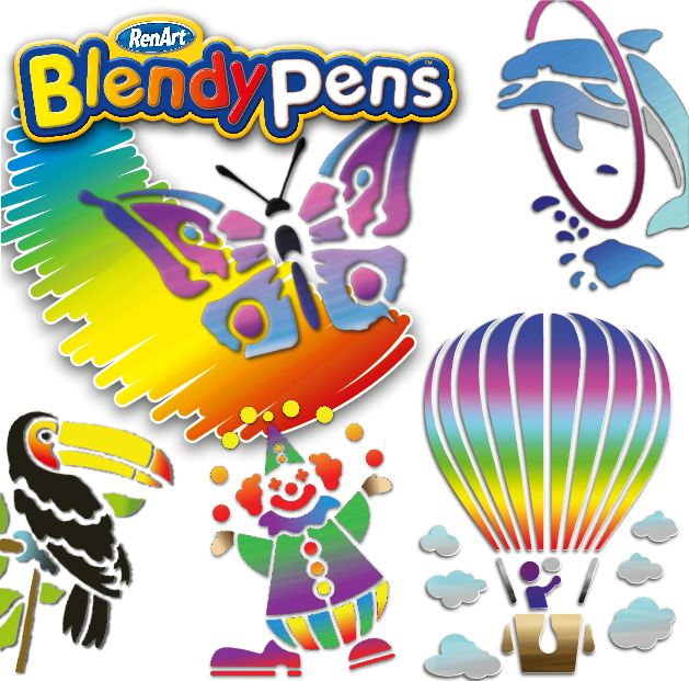 RenArt Blendypens Stencils 1 šablony - obrázek 2