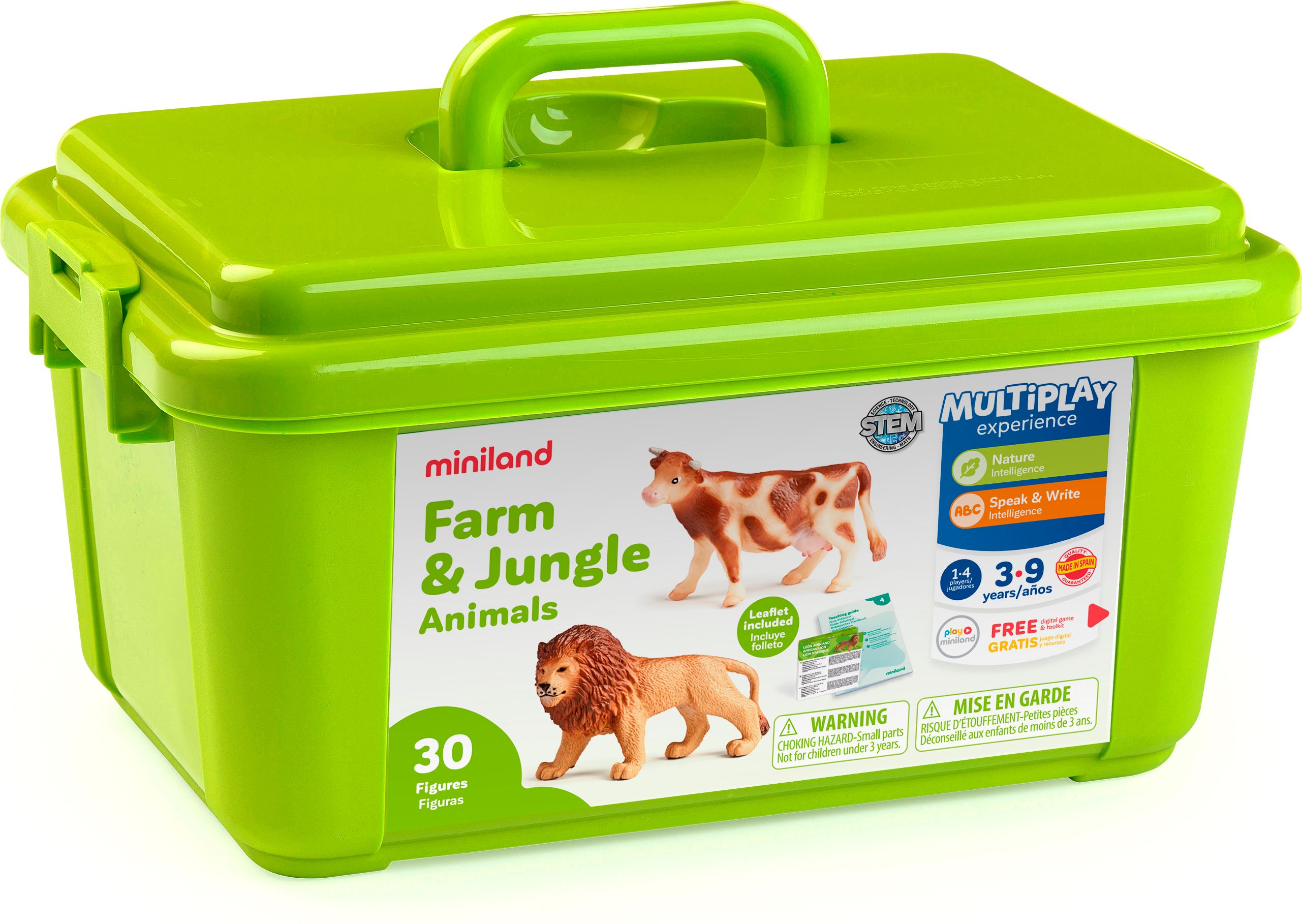 Miniland Farm & Jungle Animals – 30 figurek zvířat - obrázek 1