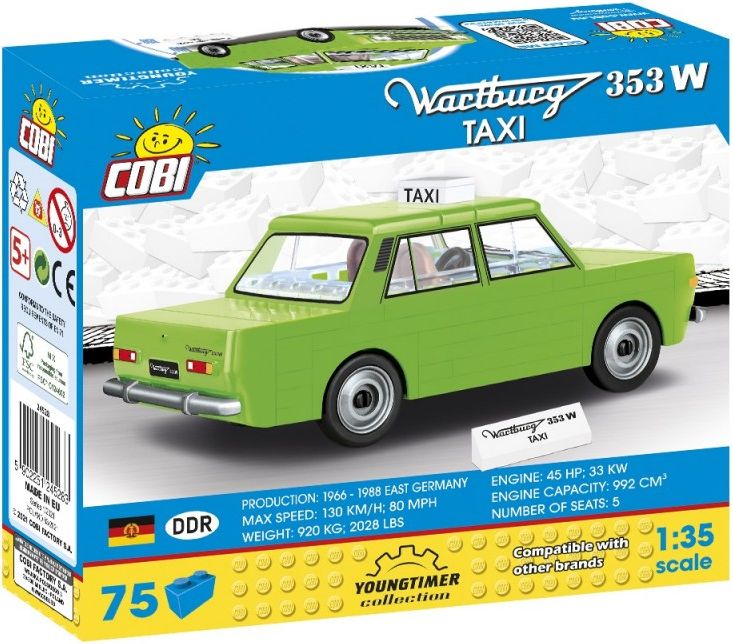 Cobi 24528 Youngtimer Wartburg 353W Taxi, 1:35, 75 k - obrázek 3