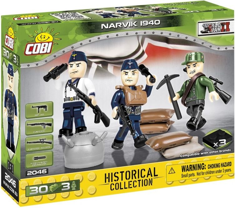 Cobi 2046 SMALL ARMY - 3 figurky s doplňky Narvik 1940, 30 k - obrázek 1