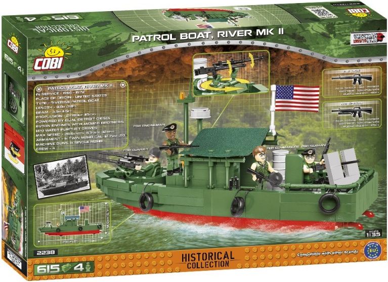Cobi 2238 SMALL ARMY – Patrol Boat River MK II, 1:35, 615 k, 4 f - obrázek 3