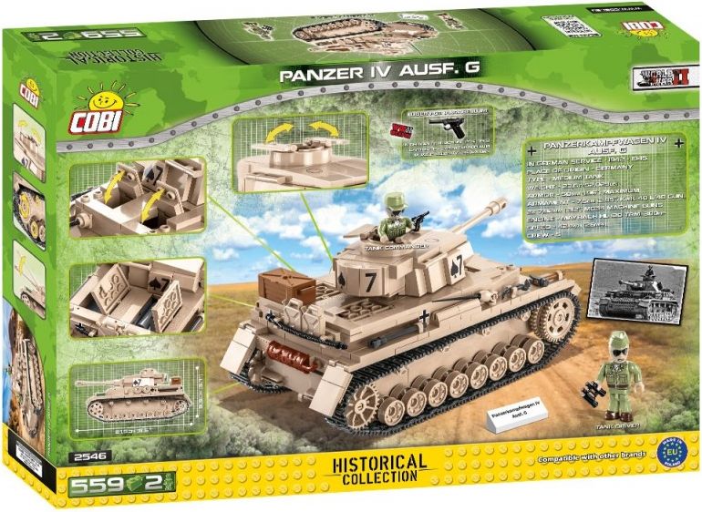 Cobi 2546 II WW - Panzerkampfwagen IV Ausf G DAK, 559 k, 2 f - obrázek 3