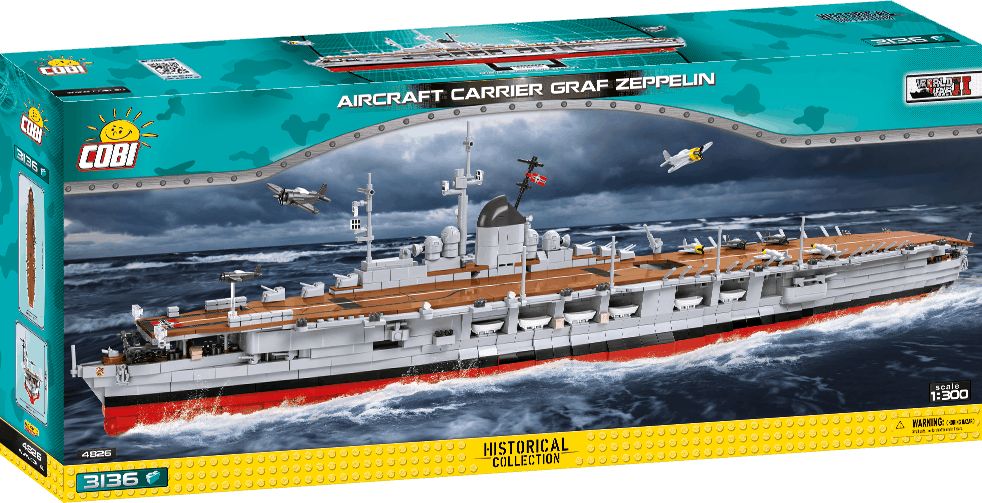 1/1 COBI 4826 World War II Německá letadlová loď GRAF ZEPPELIN - obrázek 1