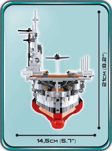 1/1 COBI 4826 World War II Německá letadlová loď GRAF ZEPPELIN - obrázek 7