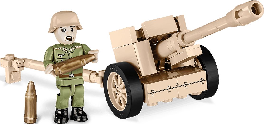 COBI 2252 World War II Německé protitankové dělo 7,5 cm PaK 40 - obrázek 2