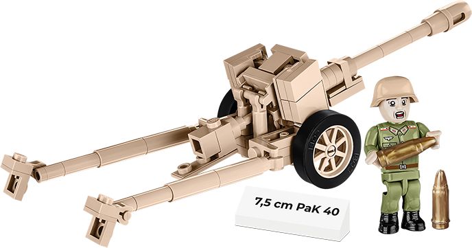 COBI 2252 World War II Německé protitankové dělo 7,5 cm PaK 40 - obrázek 3