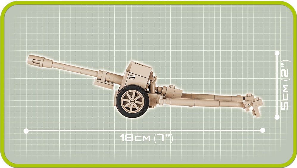 COBI 2252 World War II Německé protitankové dělo 7,5 cm PaK 40 - obrázek 5