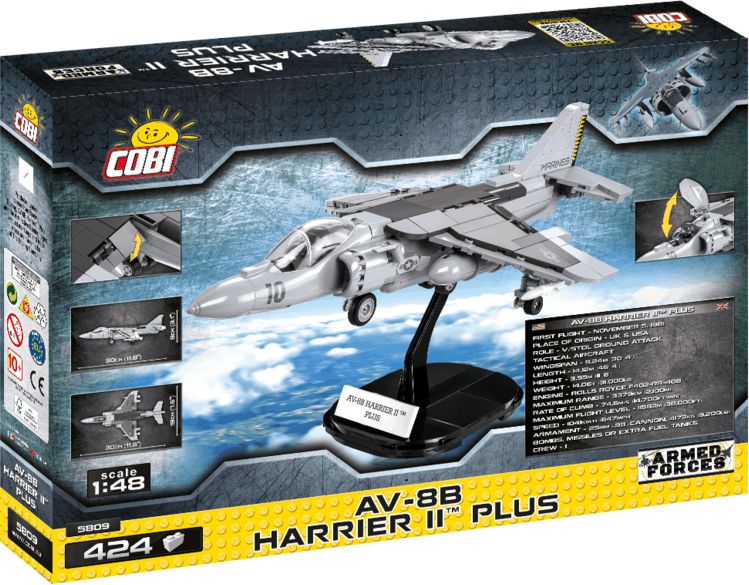 COBI 5809 Armed Forces Americký bitevní letoun AV-8B Harrier II PLUS - obrázek 6