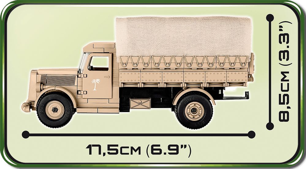 COBI 2254 World War II Nákladní vozidlo Opel BLITZ 3600 - obrázek 7