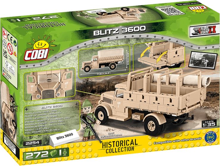 COBI 2254 World War II Nákladní vozidlo Opel BLITZ 3600 - obrázek 9