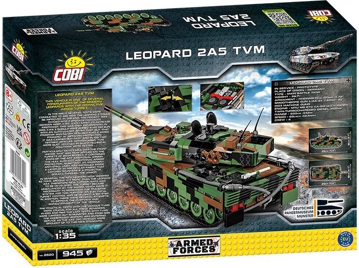 COBI 2620 Armed Forces Německý tank Leopard 2 A5 TVM - obrázek 4