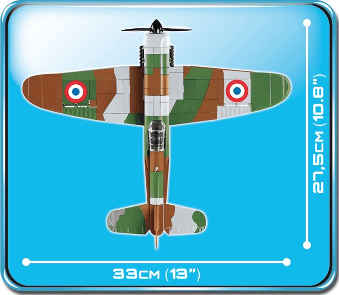 COBI 5720 World War II Francouzský stíhací letoun Dewoitine D.520 - obrázek 8