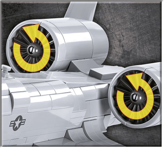 COBI 5812 Armed Forces Americký bitevní letoun A-10 Thunderbolt II WARTHOG - obrázek 5