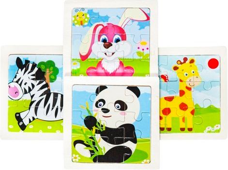 Iso trade ISO 10973 Dřevěné puzzle 4 ks - obrázek 3